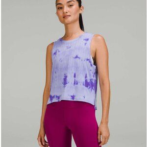 Lululemon Train to Be Tank Top Rain Stripe Marble Dye Charged Indigo